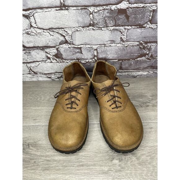 JF Vibram Brown Leather Casual Lace Up Oxfords Shoes Women Sz 8.5M US/39EU - Picture 2 of 16